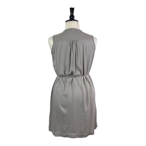 Time and Tru Shift Dress Embroidered Tassel Neck Sleeveless Taupe Women’s XL - Picture 4 of 13